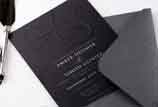 Black on Black UV Printing Wedding Invitation